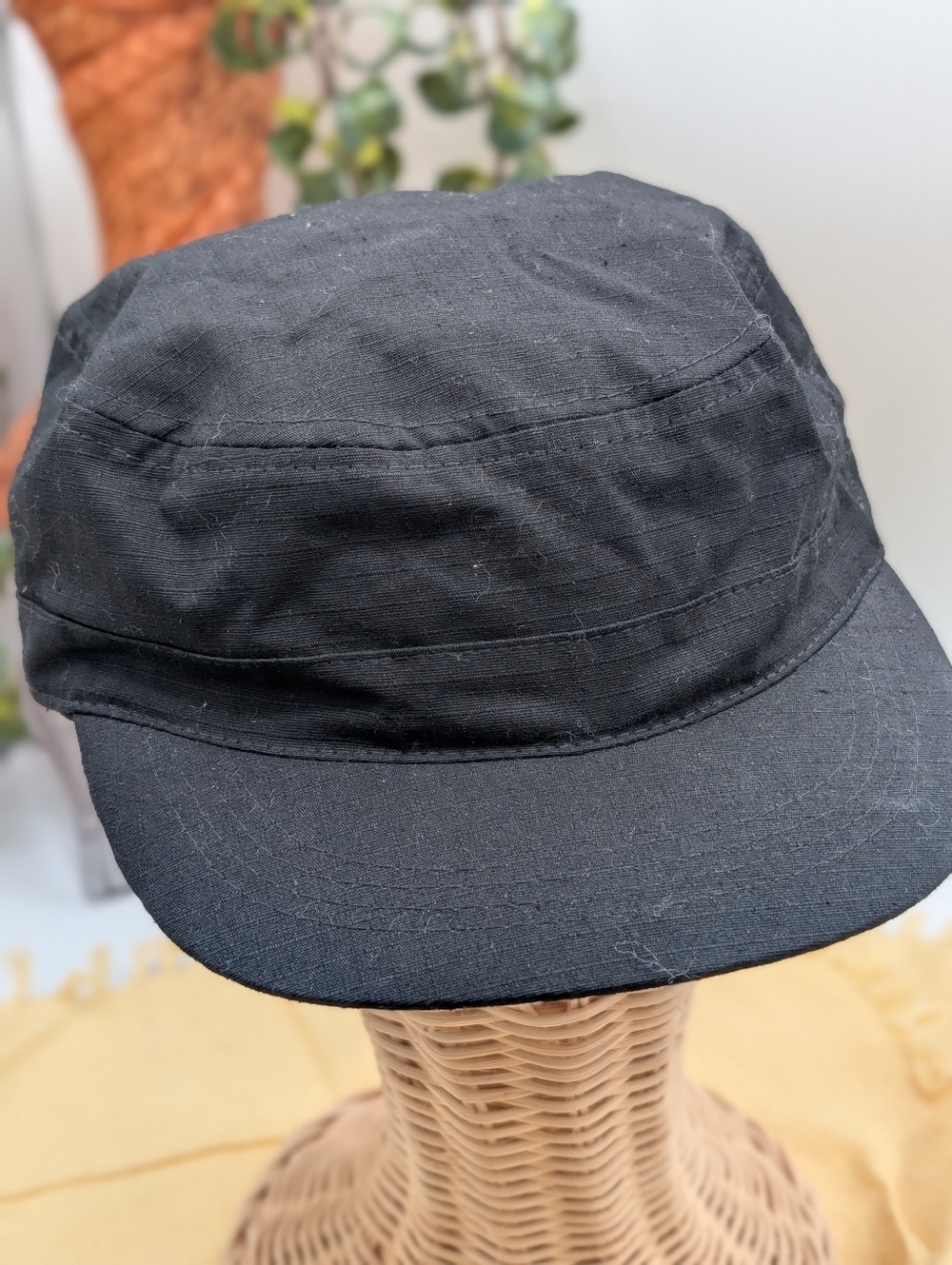 Urban Pipeline Black‎ Cadet Military Cap Hat L/XL Cotton Blend Casual